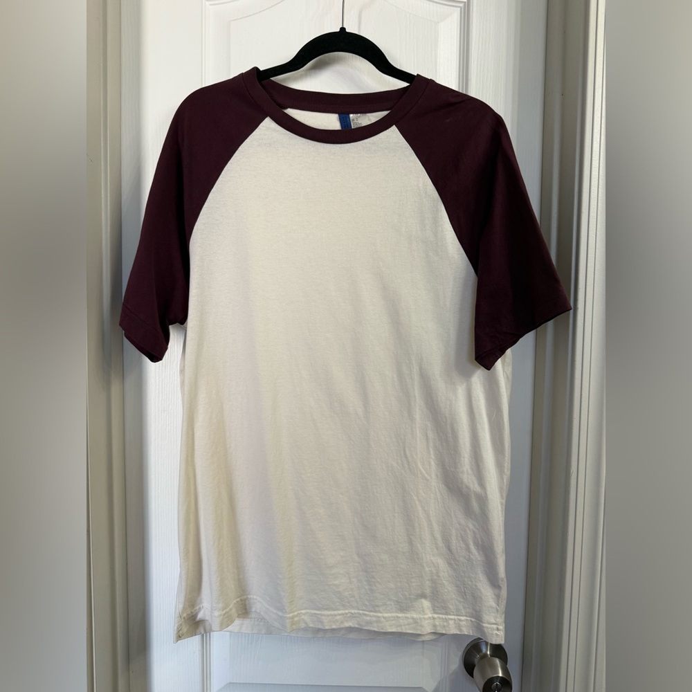 Divided H&M Maroon&White Short Sleeve Jersey Size M